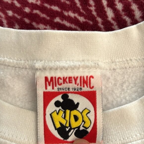 Vintage Mickey Disneyland Mickey Mouse Sweatshirt White - Picture 4 of 15